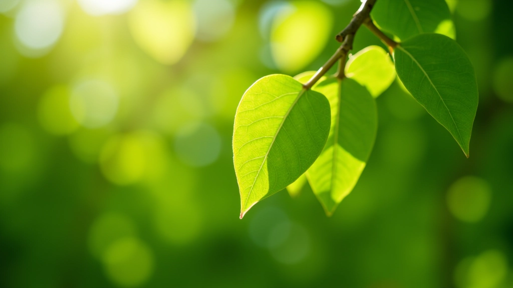 Detalle de hojas verdes de eucalipto con luz natural filtrándose entre las ramas